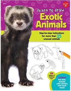 Coperta cărții Learn to Draw Exotic Animals, Robbin Cuddy