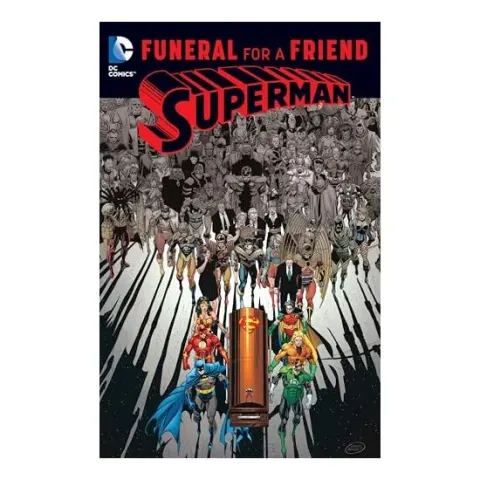 Coperta cărții Superman Funeral For a Friend, Dan Jurgens, Karl Kesel, William Messner-Loebs, Jerry Ordway, Louise Simonson, Roger Stern, Jon Bogdanove, June Brigman, Rick Burchett, Tom Grummett, Jackson Guice