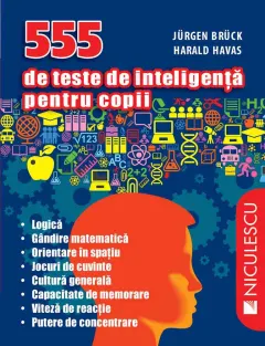 Coperta cărții 555 de teste de inteligență pentru copii