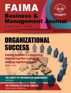 Coperta cărții FAIMA Business & Management Journal – volume 3, issue 3, September 2015