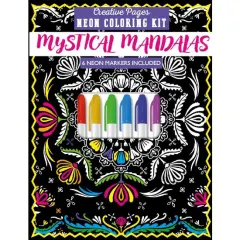 Coperta cărții Creative Pages Neon Coloring Kit Mystical Mandalas