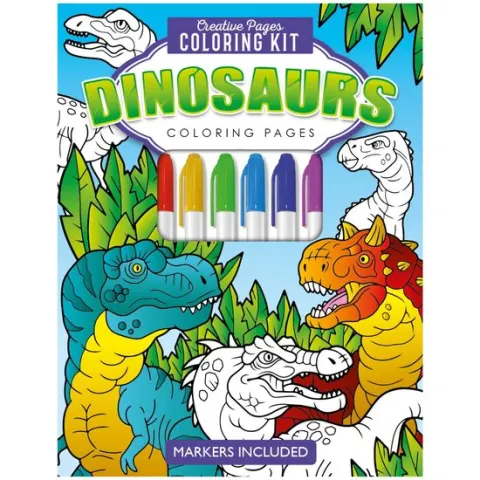Coperta cărții Dinosaurs Creative Pages Coloring Kit