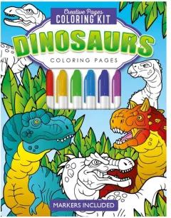 Coperta cărții Dinosaurs Creative Pages Coloring Kit