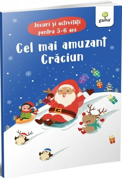 Coperta cărții Cel mai amuzant Craciun. Jocuri si activitati pentru 5-6 ani