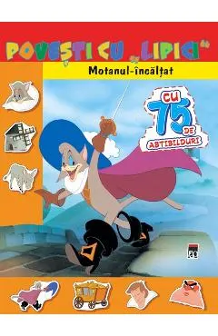 Coperta cărții Povesti cu lipici - Motanul-Incaltat