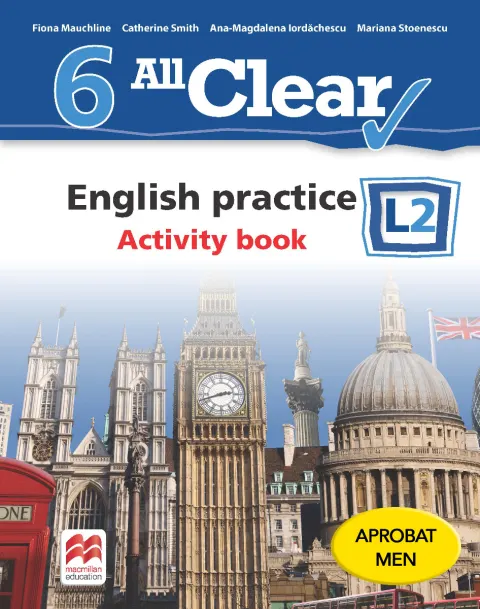 Coperta cărții All Clear. English practice. Activity book. L 2. Lectia de engleza (clasa a VI-a)