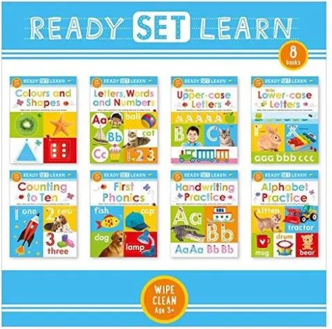 Coperta cărții Ready Set Learn - 8 Books - Wipe Clean (Age 3+)