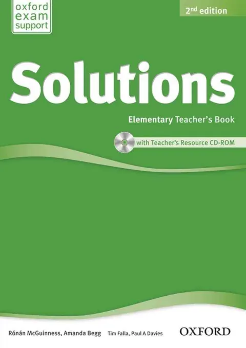 Coperta cărții Solutions 2nd Edition Elementary: Teacher's Book and CD-ROM Pack-REDUCERE 50%