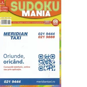 Coperta cărții Sudoku mania. Numarul 68/2023