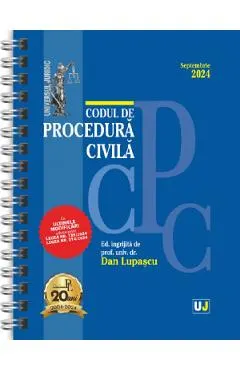 Coperta cărții Codul de procedura civila Septembrie 2024 Ed. Spiralata