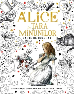 Coperta cărții Alice in Țara Minunilor. Carte de colorat