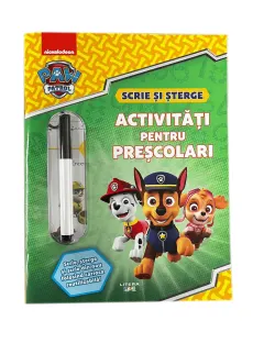 Coperta cărții Patrula Catelusilor. Scrie si sterge. Activitati pentru prescolari
