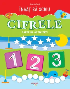 Coperta cărții Invat sa scriu. Cifrele. Carte de activitati