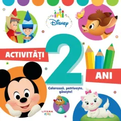 Coperta cărții Disney Bebe. Activitati pentru 2 ani. Coloreaza, potriveste, gaseste!