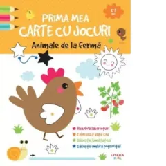 Coperta cărții Prima mea carte cu jocuri. Animale de la ferma (2-3 ani)