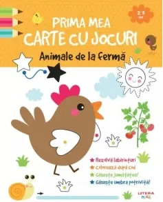 Coperta cărții Prima mea carte cu jocuri. Animale de la ferma (2-3 ani)