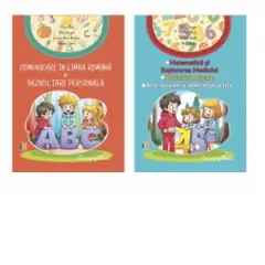 Coperta cărții Set 2 carti Clasa pregatitoare: 1. Comunicare in limba romana. Dezvoltare personala; 2. Matematica. Muzica si miscare. Arte vizuale (editie 2025)