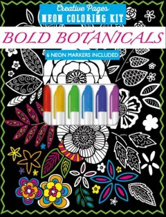 Coperta cărții Creative Pages Neon Coloring Kit Bold Botanicals
