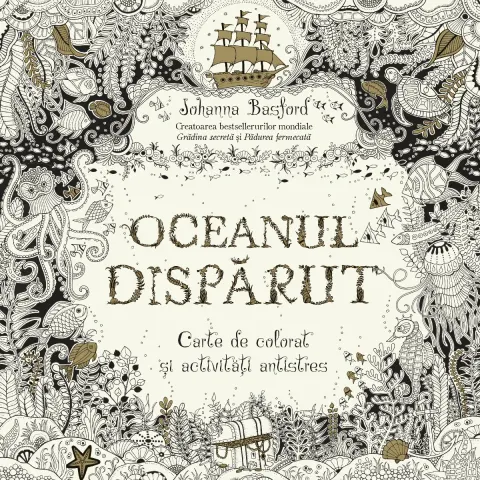 Coperta cărții Oceanul dispărut. Carte de colorat și activități antistres