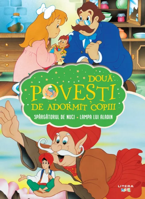 Coperta cărții Doua povesti de adormit copiii. Spargatorul de nuci. Lampa lui Aladin