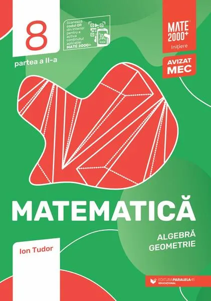 Coperta cărții Matematică. Algebră, geometrie. Caiet de lucru. Clasa a VIII-a. Inițiere. Partea a II-a
