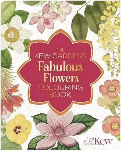 Coperta cărții The Kew Gardens Fabulous Flowers Colouring Book