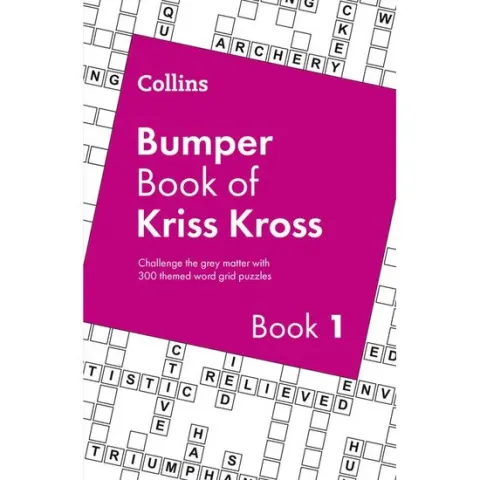 Coperta cărții Collins Bumper Book of Kriss Kross Book 1 300 Themed Word Grid Puzzles