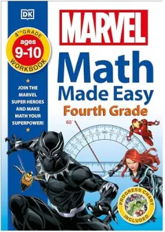 Coperta cărții Marvel Heroes Math Made Easy Fourth Grade, DK Publishing