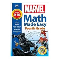 Coperta cărții Marvel Heroes Math Made Easy Fourth Grade, DK Publishing