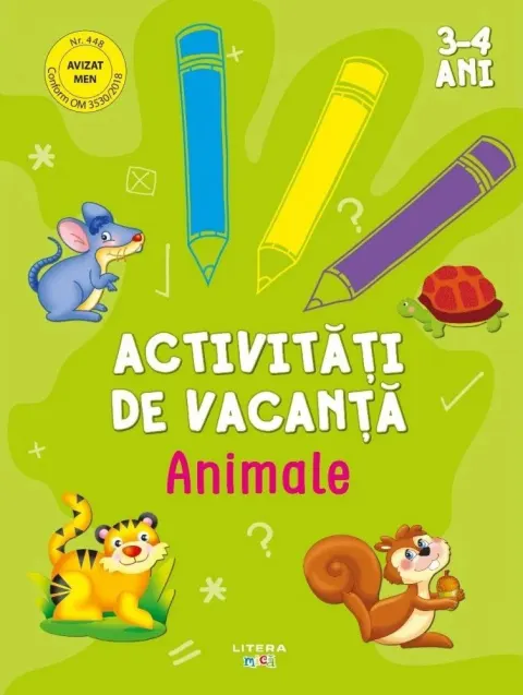 Coperta cărții Activitati de vacanta. Animale