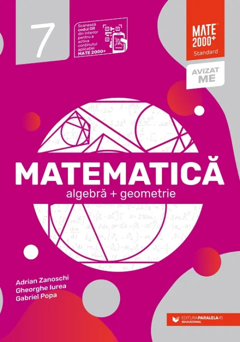 Coperta cărții Matematică. Algebră, geometrie. Clasa a VII-a. Standard