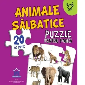 Coperta cărții Animale salbatice - Puzzle pentru podea 3-6 ani