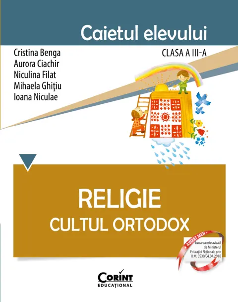 Coperta cărții Religie. Cultul Ortodox. Caietul elevului pentru clasa a III-a