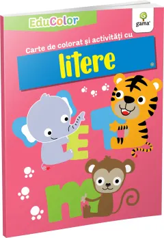 Coperta cărții Carte de colorat si activitati cu litere