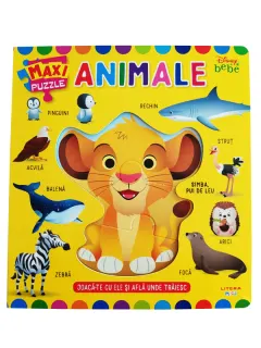 Coperta cărții Disney bebe. Animale. Maxi puzzle