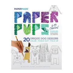 Coperta cărții Paper Pups 3-D Coloring!, Papermade