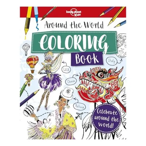 Coperta cărții Around the World Coloring Book, Lonely Planet Publications Staff