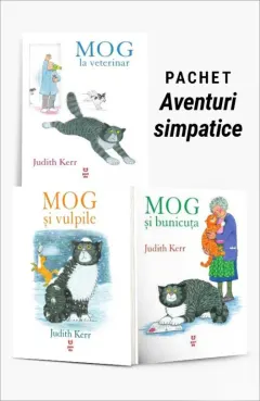 Coperta cărții Pachet Aventuri simpatice. MOG la veterinar/MOG și vulpile/MOG și bunicuța - Judith Kerr