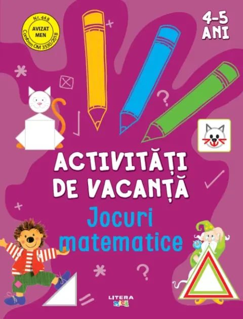 Coperta cărții Activitati de vacanta. Jocuri matematice