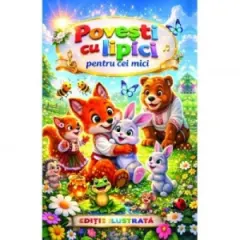 Coperta cărții Povesti cu lipici pentru cei mici