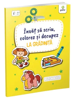 Coperta cărții Invat sa scriu, colorez si decupez la Gradinita