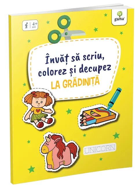 Coperta cărții Invat sa scriu, colorez si decupez la Gradinita