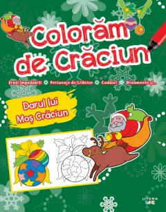Coperta cărții Coloram de Craciun. Darul lui Mos Craciun