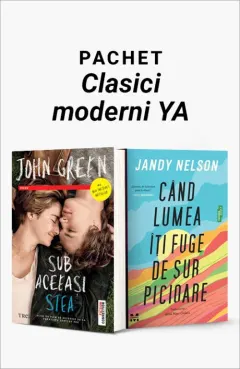 Coperta cărții Pachet Clasici moderni YA. Sub aceeași stea/Când lumea îți fuge de sub picioare (ediție sprayed edges) - John Green