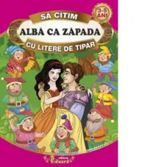 Coperta cărții Sa citim Alba ca zapada cu litere de tipar