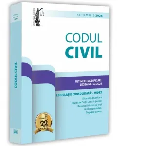 Coperta cărții Codul civil. Septembrie 2026. Editie tiparita pe hartie alba