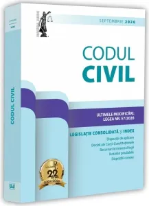 Coperta cărții Codul civil. Septembrie 2026. Editie tiparita pe hartie alba
