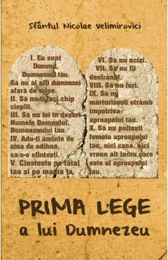 Coperta cărții Prima lege a lui Dumnezeu - Nicoale Velimirovici