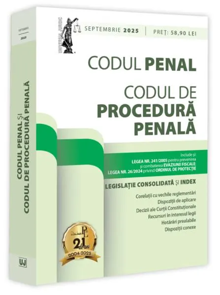 Coperta cărții Codul penal și codul de procedură penală: septembrie 2025