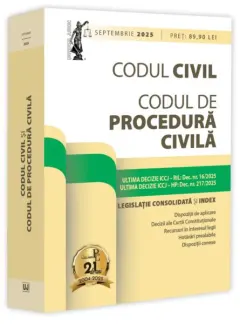 Coperta cărții Codul civil și Codul de procedură civilă: septembrie 2025